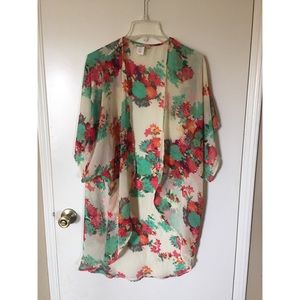 Cream Floral Kimono